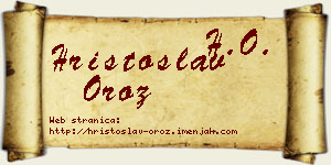 Hristoslav Oroz vizit kartica